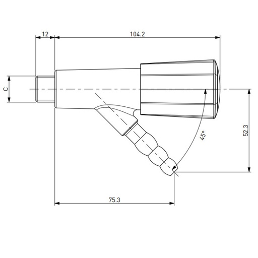 [1 -125225-SA-clinical] TOF 2000/2 - Gas Tap,  nozzle 45°