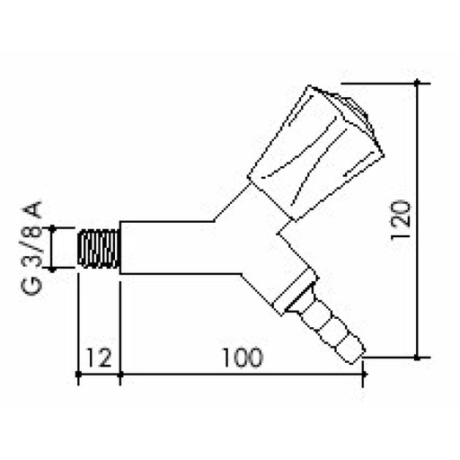 [3 -125225-SA-clinical] TOF 2000/3 - Laboratory gas tap with 45°head